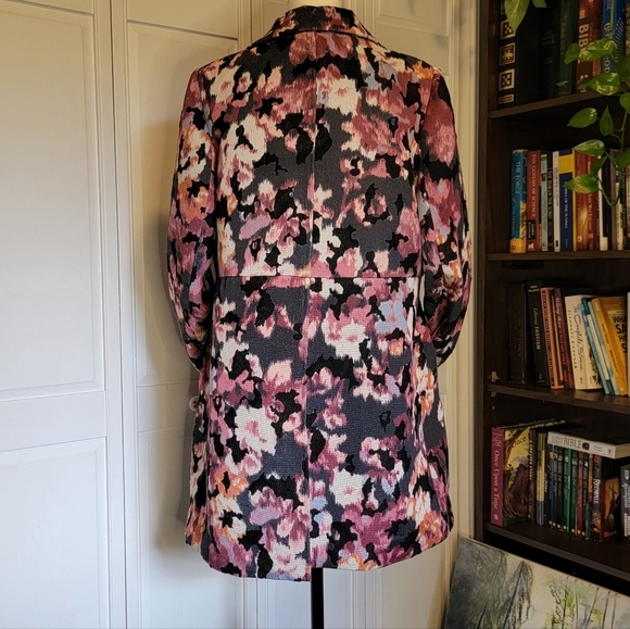 Chico's Spring Summer Floral Topper Blazer Coat Size US 4 / 6 (Small) - Picture 4 of 11
